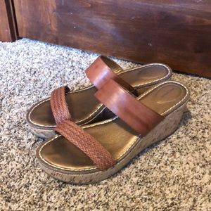 Lands End sandal wedges
